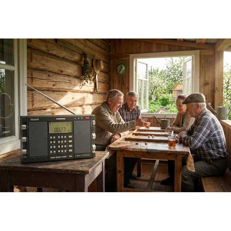 Внутренняя часть фирменной упаковки с комплектаций всеволнового радиоприёмника Tecsun H-501x